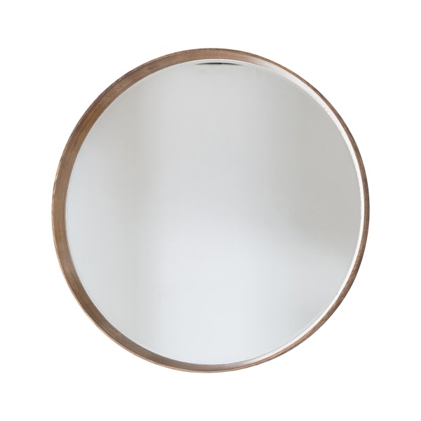 Accents Keaton round mirror in oak 1000 x 1000mm