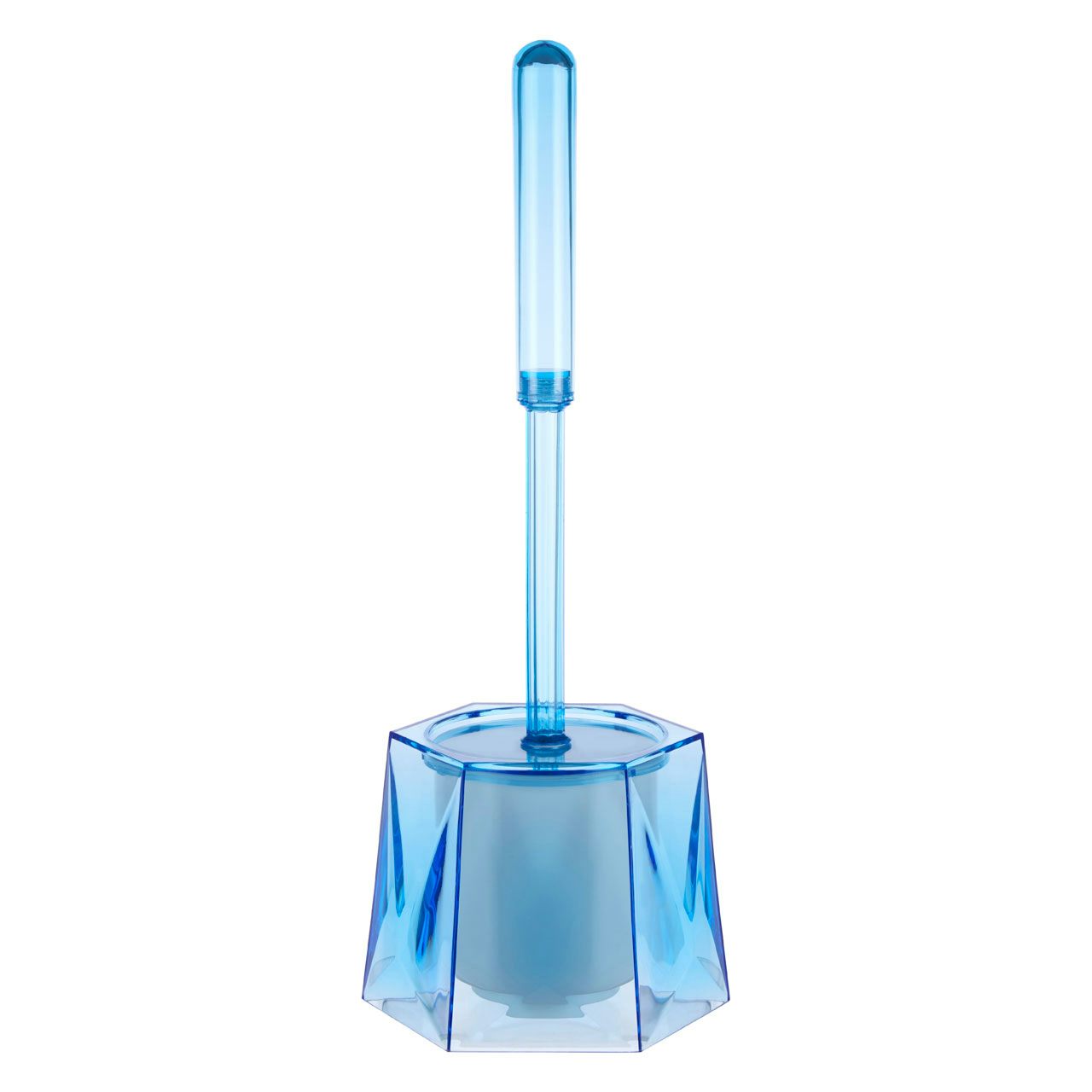 Accents Dow blue acrylic toilet brush and holder