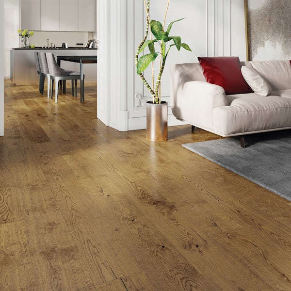 Tuscan Strato Classic cheer oak 3 ply brushed engineered wood flooring