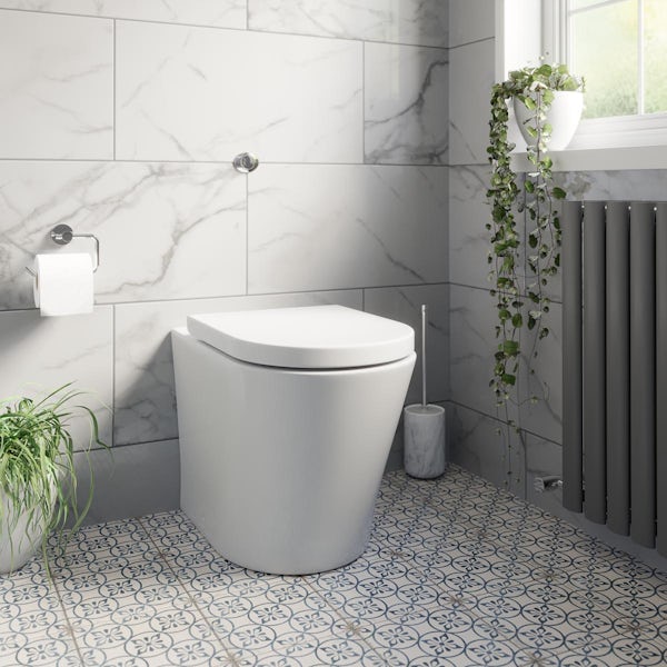 Mode Tate back to wall toilet with soft close seat and concealed cistern
