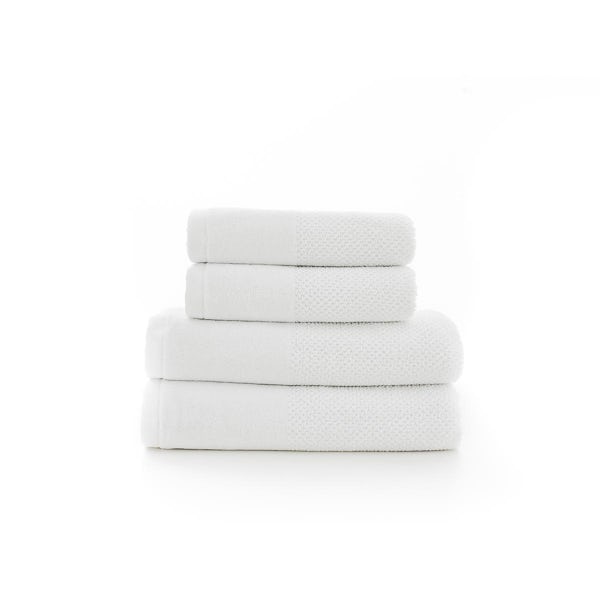 Deyongs Reims jaquard velour 4 piece towel bale in white