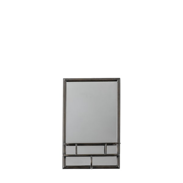 Accents Milton rectangle mirror in black 480 x 300mm