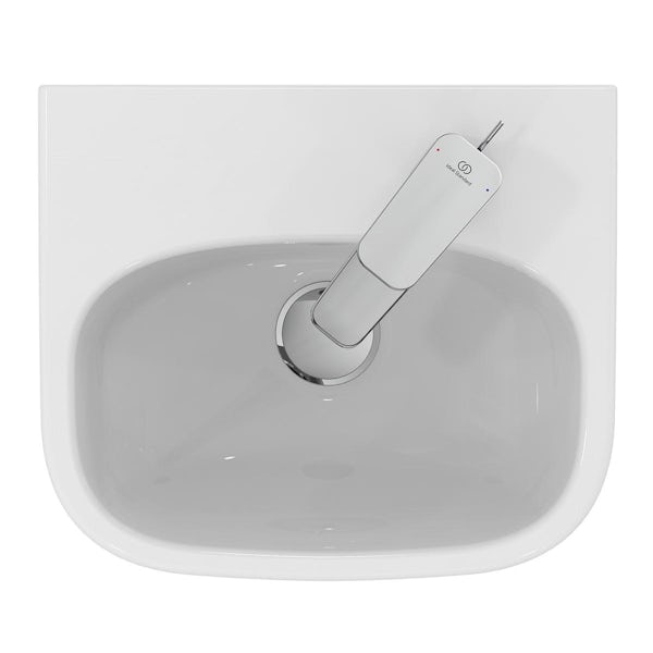 Ideal Standard i.life A 1 tap hole full pedestal right hand basin 350mm