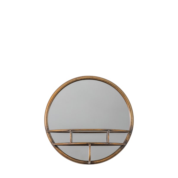 Accents Milton round mirror in bronze 400 x 400mm