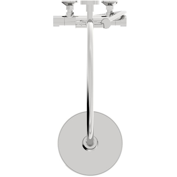 Orchard Derwent chrome round head shower riser system