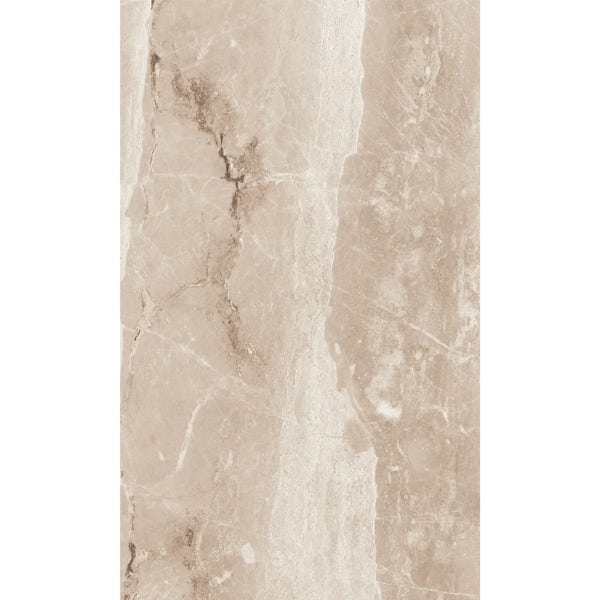 British Ceramic Tile Earth marble effect toffee matt tile 298mm x 498mm