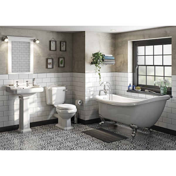 Winchester Bathroom Set with Slipper Bath Suite