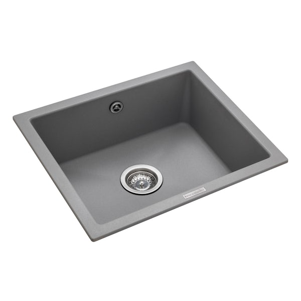 Rangemaster Paragon 1.0 bowl undermount croma grey black kitchen sink