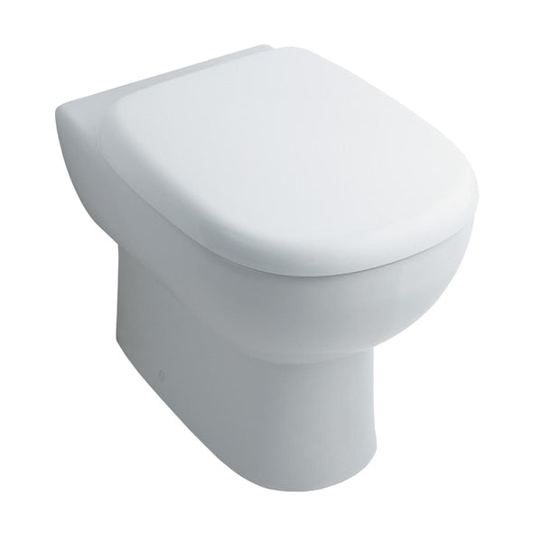 Ideal Standard Jasper Morrison back to wall toilet with slow close seat, pneumatic cistern and square flush plate
