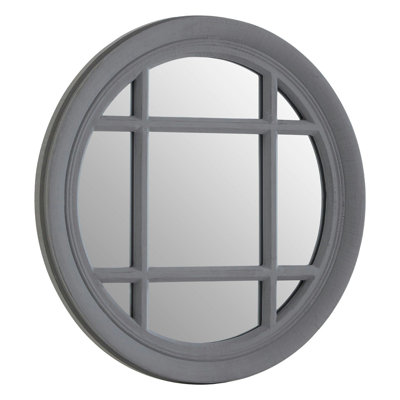 Accents Grey flat wood wall mirror