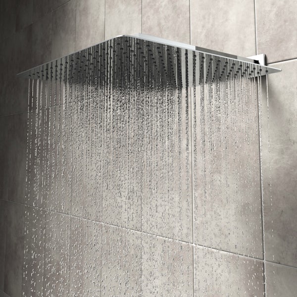Mode Renzo square slim stainless steel shower head 400mm