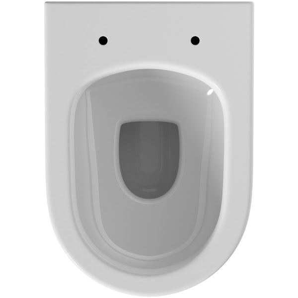 Orchard Balance back to wall toilet with soft close seat, concealed cistern and push plate