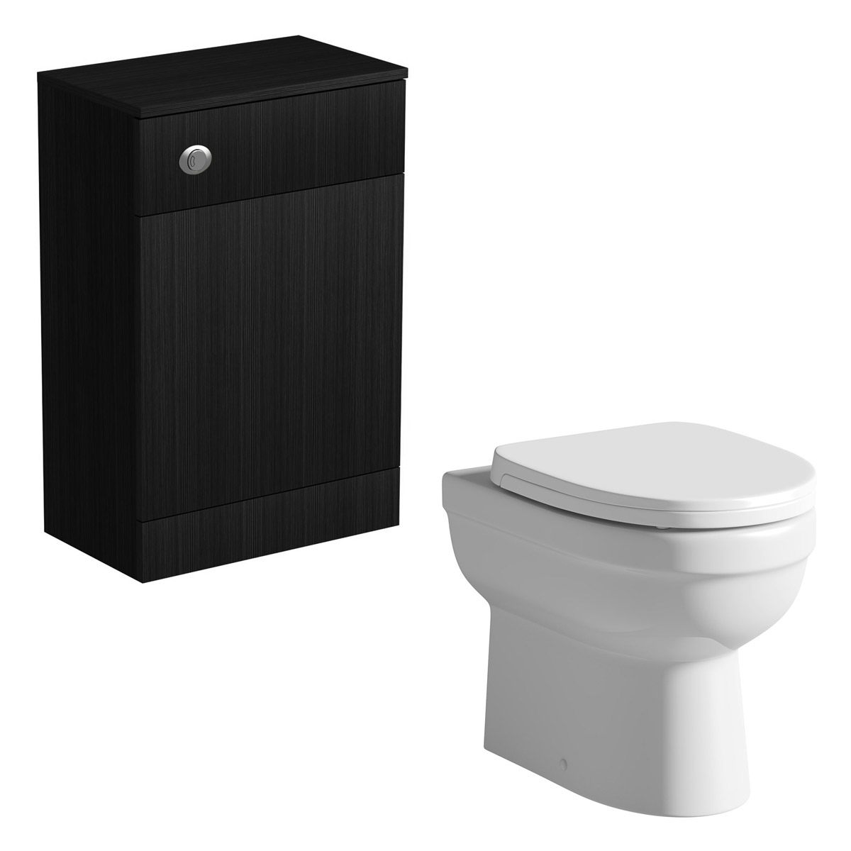 Orchard Wye essen black back to wall unit and Eden toilet with soft close seat