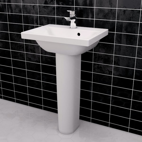 Ideal Standard Concept Space 1 tap hole full pedestal bathroom basin 500mm