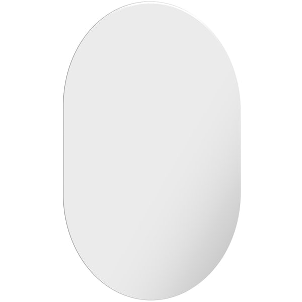 Accents bevelled edge oval mirror 70 x 50cm