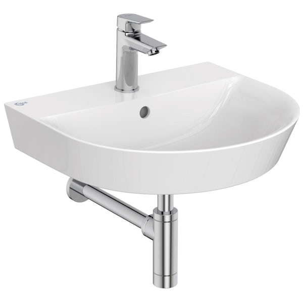 Ideal Standard Concept Air Arc 1 tap hole wall hung basin 500mm