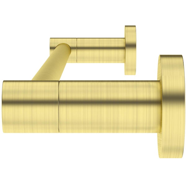 Accents Deacon brushed brass single towel rail