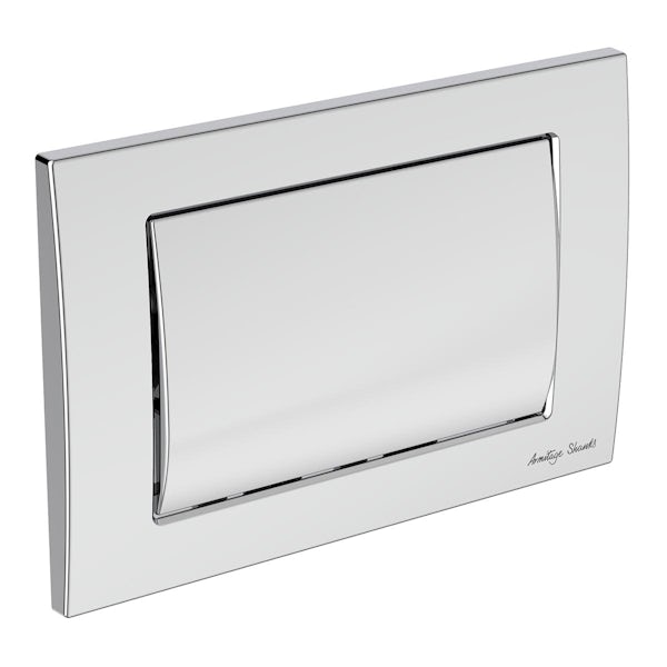 Armitage Shanks Septa Pro M2 chrome flush plate with Prosys 1100mm concealed cistern frame
