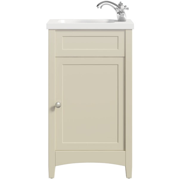 The Bath Co. Camberley satin ivory cloakroom unit with Traditional close coupled toilet
