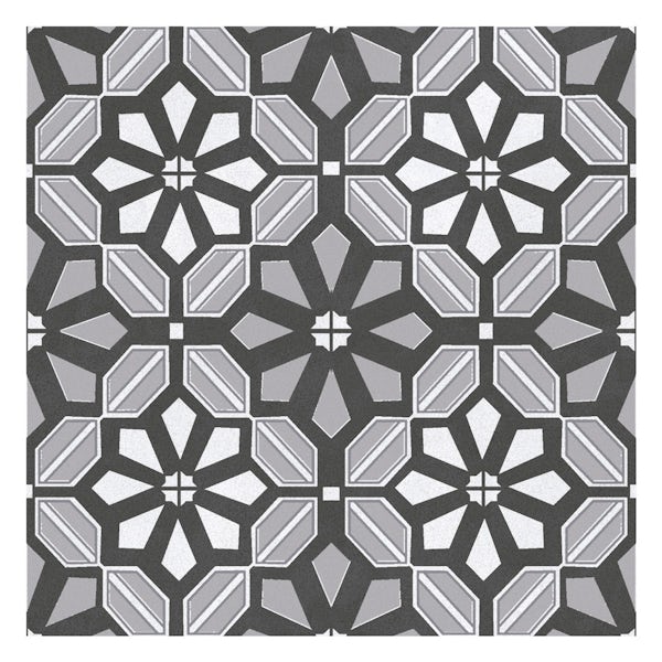 Ted Baker Multi GeoTile grey wall and floor tile 148mm x 148mm