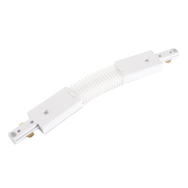 Forum Lyra 240V white single circuit track flexible connector