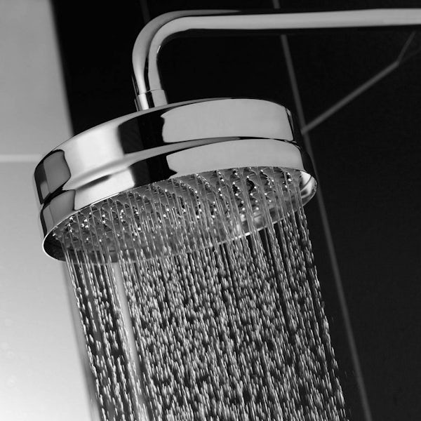 The Bath Co. Camberley shower head with round wall arm