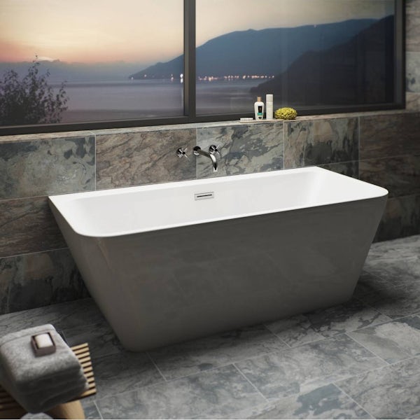 Mode Cooper bathroom suite with back to wall bath