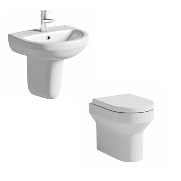 Oakley Back To Wall Toilet and Semi Pedestal Suite