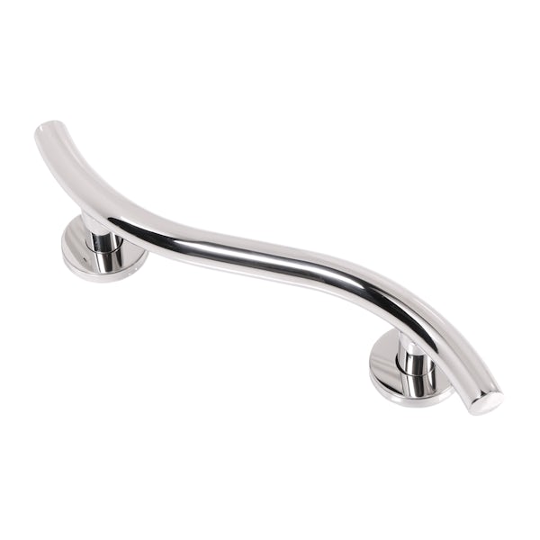 Nymas NymaSTYLE stainless steel polished chrome 355mm curved grab rail