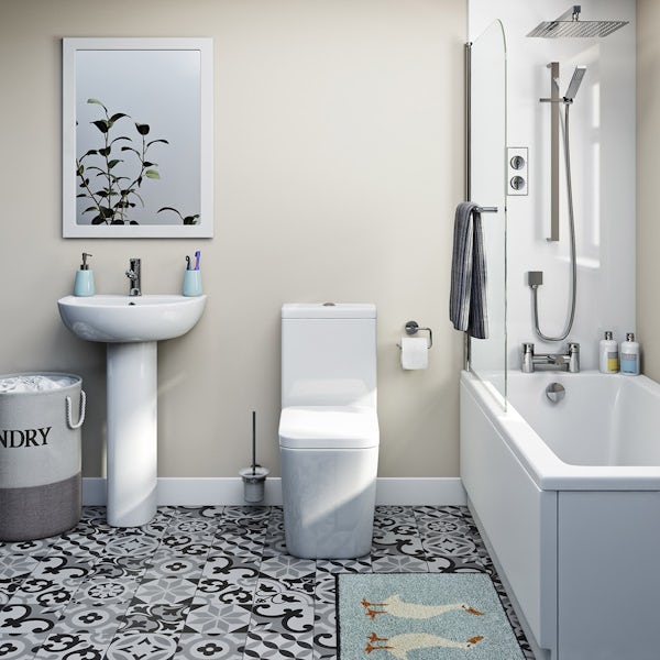 Mode Lustig close coupled toilet and soft close seat