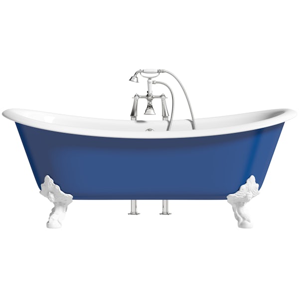 Artist Collection Midnight Blue traditional freestanding bath & tap pack