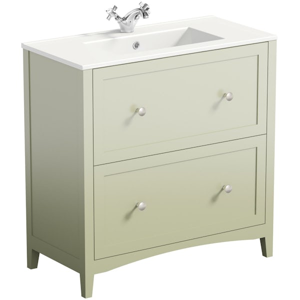 Camberley Sage 800 Vanity unit and mirror cabinet offer