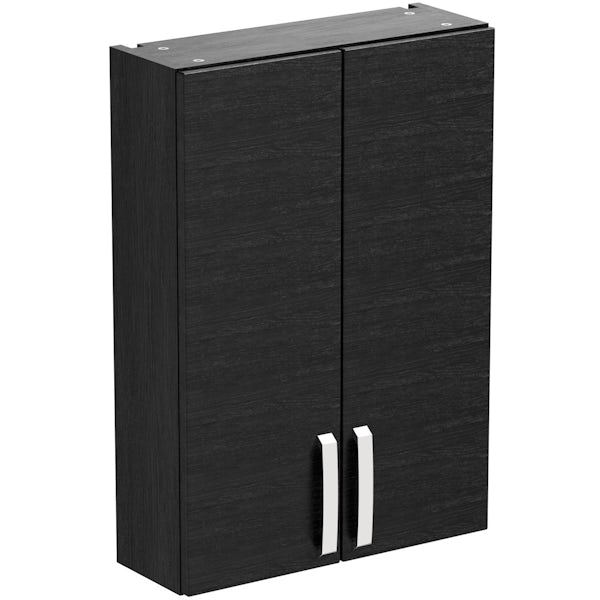 Reeves Nouvel quadro black wall hung cabinet 720 x 500mm