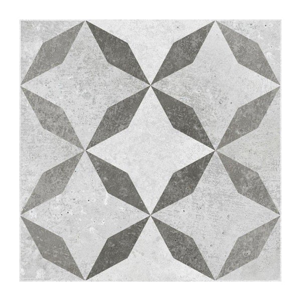 British Ceramic Tile Soft geometric HD Feature matt floor tile 331mm x 331mm