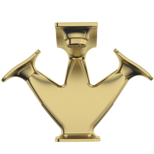 The Bath Co. Lotherton brushed brass basin mixer tap