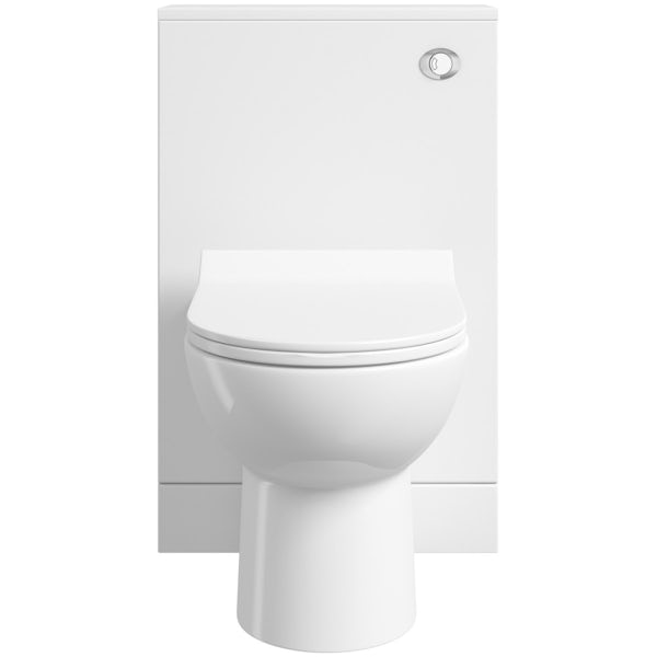 Orchard Eden contemporary cloakroom suite with full pedestal basin 550mm