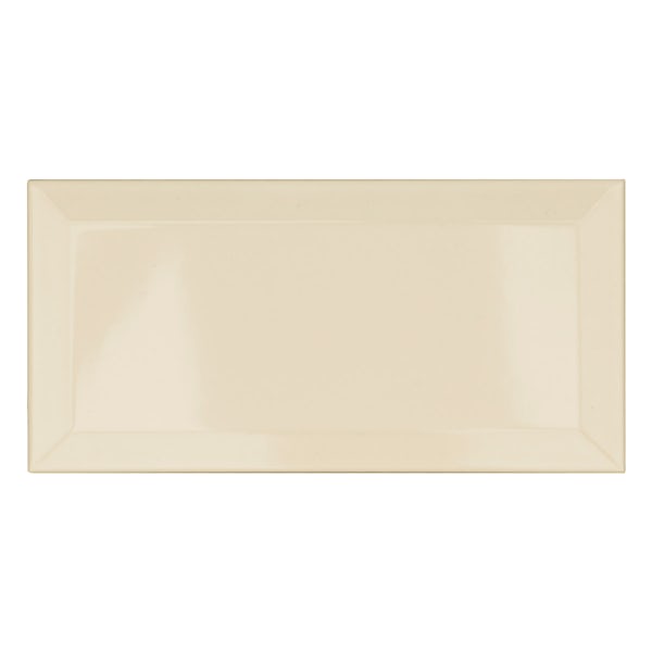 Metro ivory bevelled gloss wall tile 100mm x 200mm