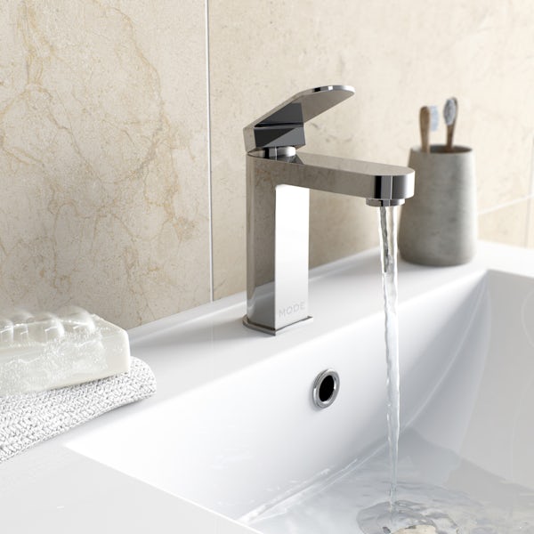 Mode Hardy rimless complete bathroom suite with freestanding bath and taps