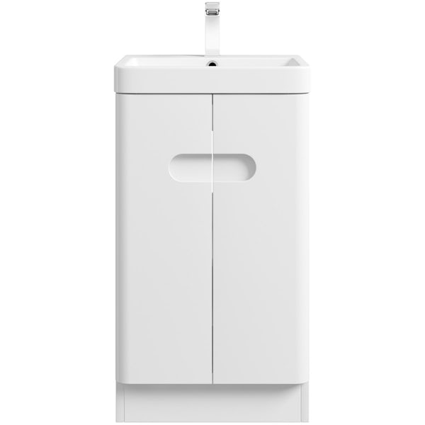 Mode Ellis white compact vanity unit and basin 450mm