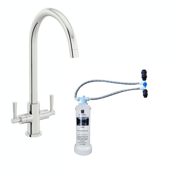 Schön C spout WRAS kitchen tap with complete filter kit