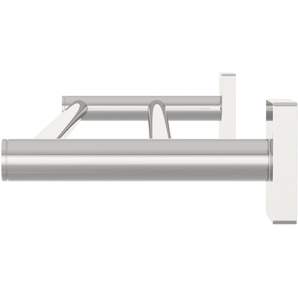 Accents square plate contemporary double towel bar 450mm