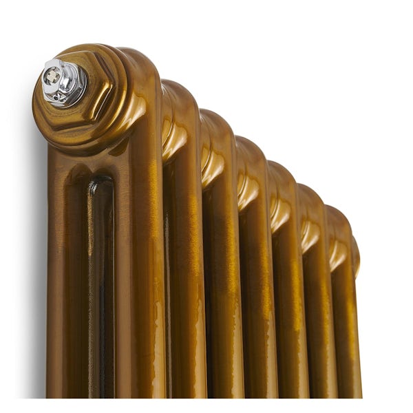 Terma Colorado 2 column vertical radiator brass lacquer