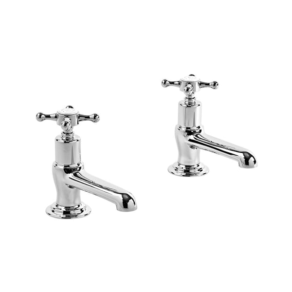 The Bath Co. Aylesford Traditional basin pillar taps with waste