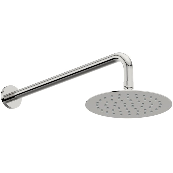 Mode Slim round stainless steel 200mm shower head and wall arm