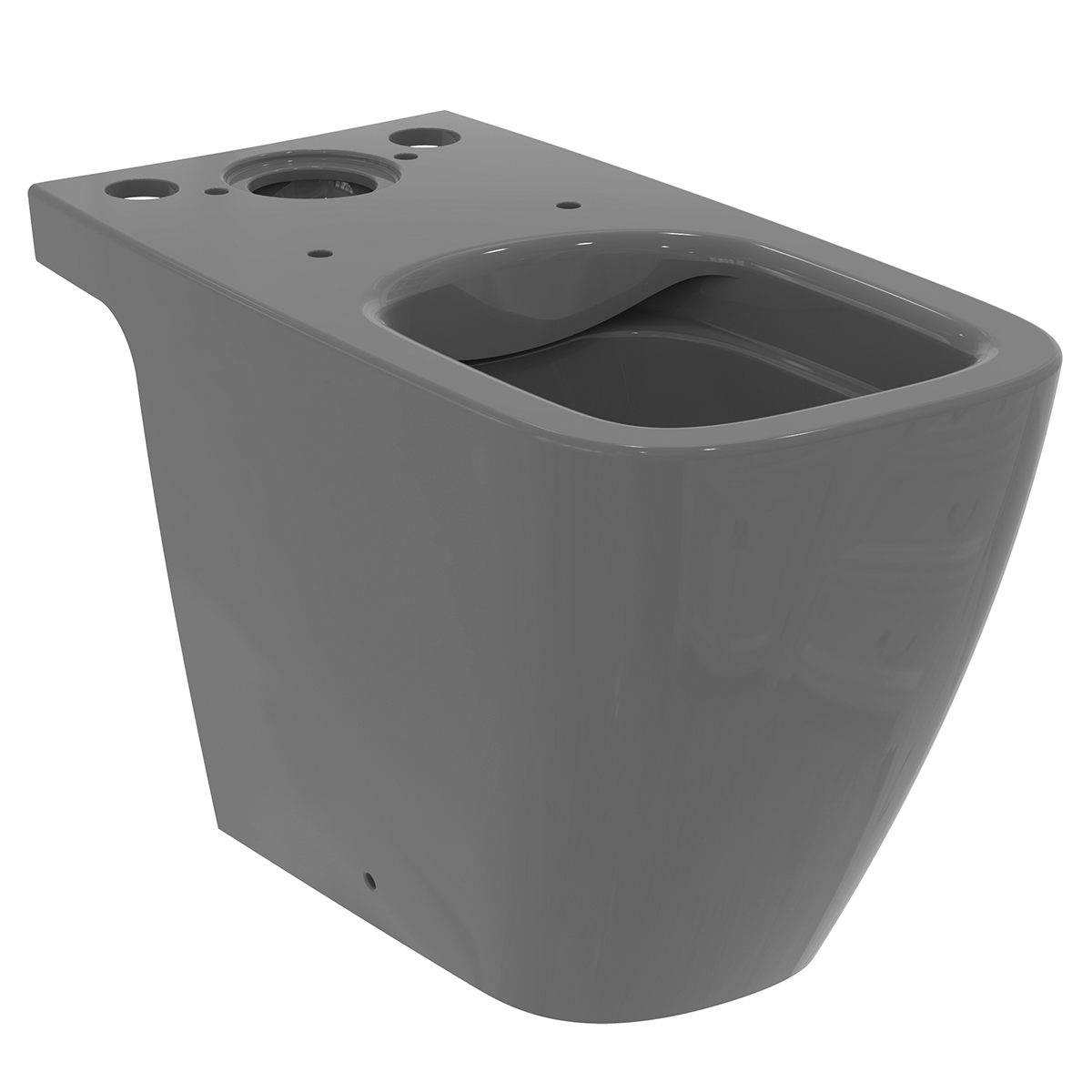 Ideal Standard I.life B Gloss Grey Close Coupled Toilet With Rimless ...