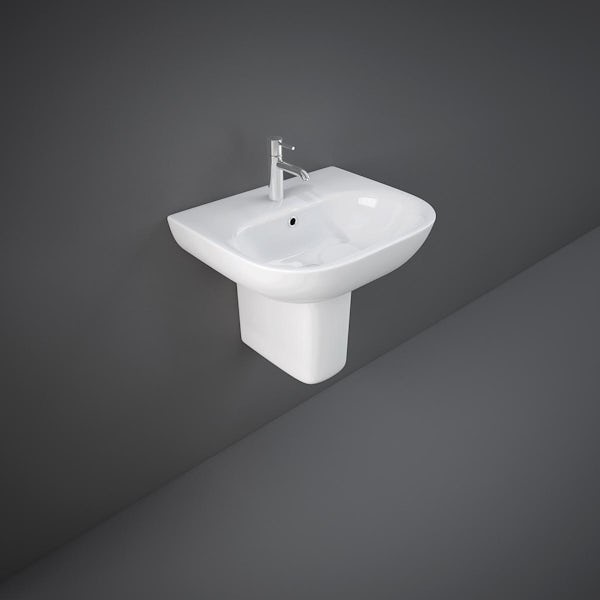 RAK Tonique semi pedestal basin 550mm