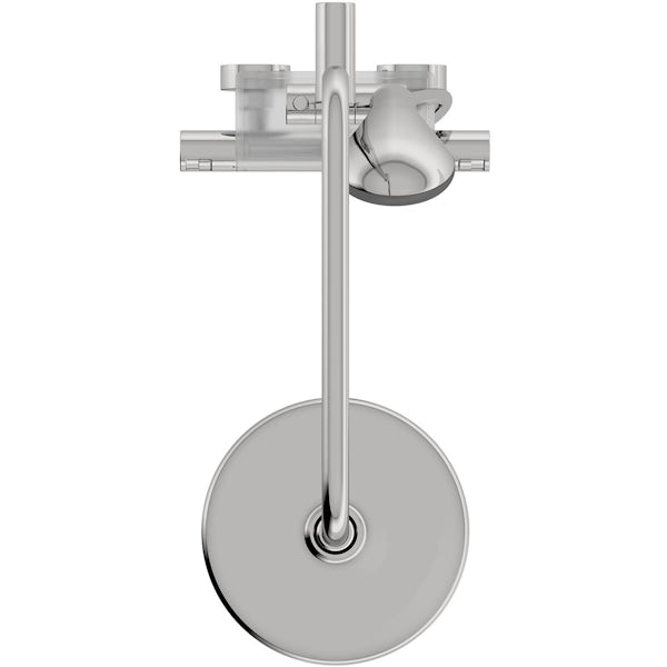 Grohe Vitalio Start 210 round thermostatic shower system with shelf