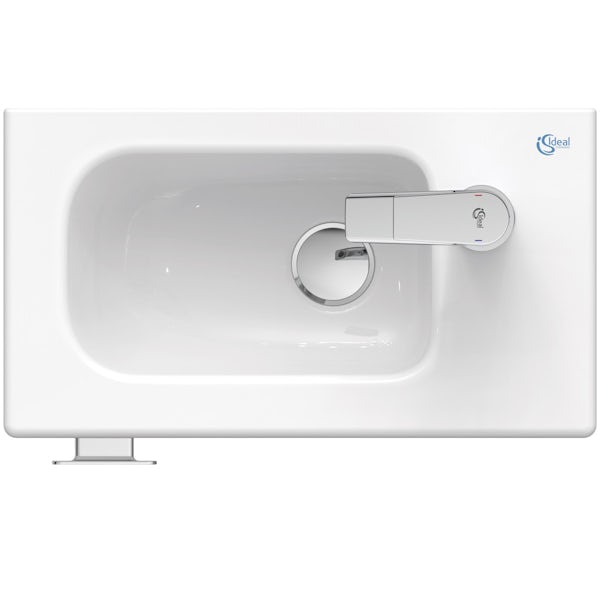 Ideal Standard Concept Space white right handed wall hung vanity unit and basin 450mm
