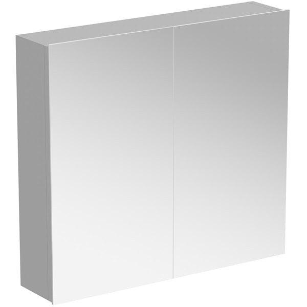 Accents aluminium mirror cabinet 550 x 600mm