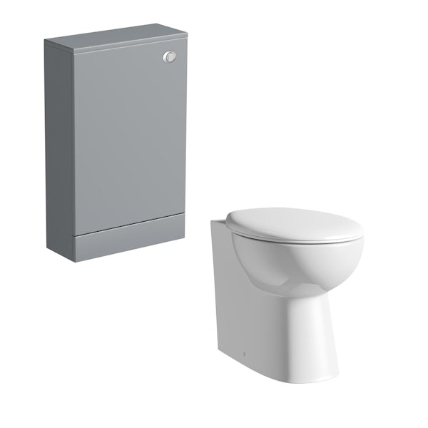 Orchard Derwent grey back to wall unit with Clarity back to wall toilet